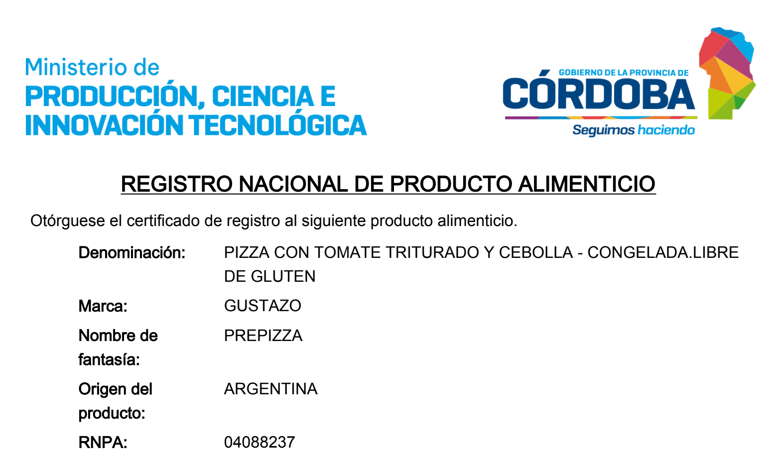 Certificado RNPA 1