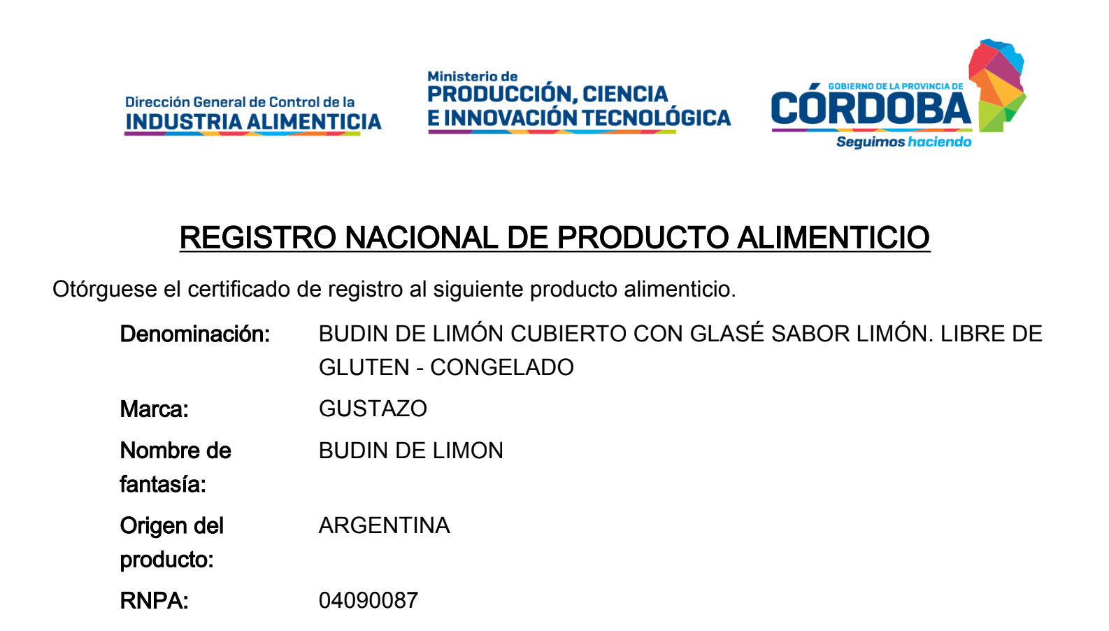 Certificado RNPA 7