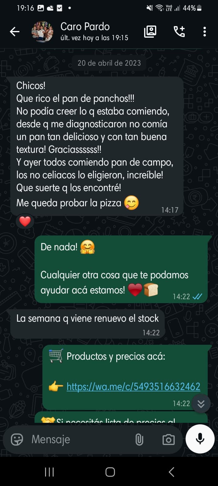Mensaje WhatsApp 14