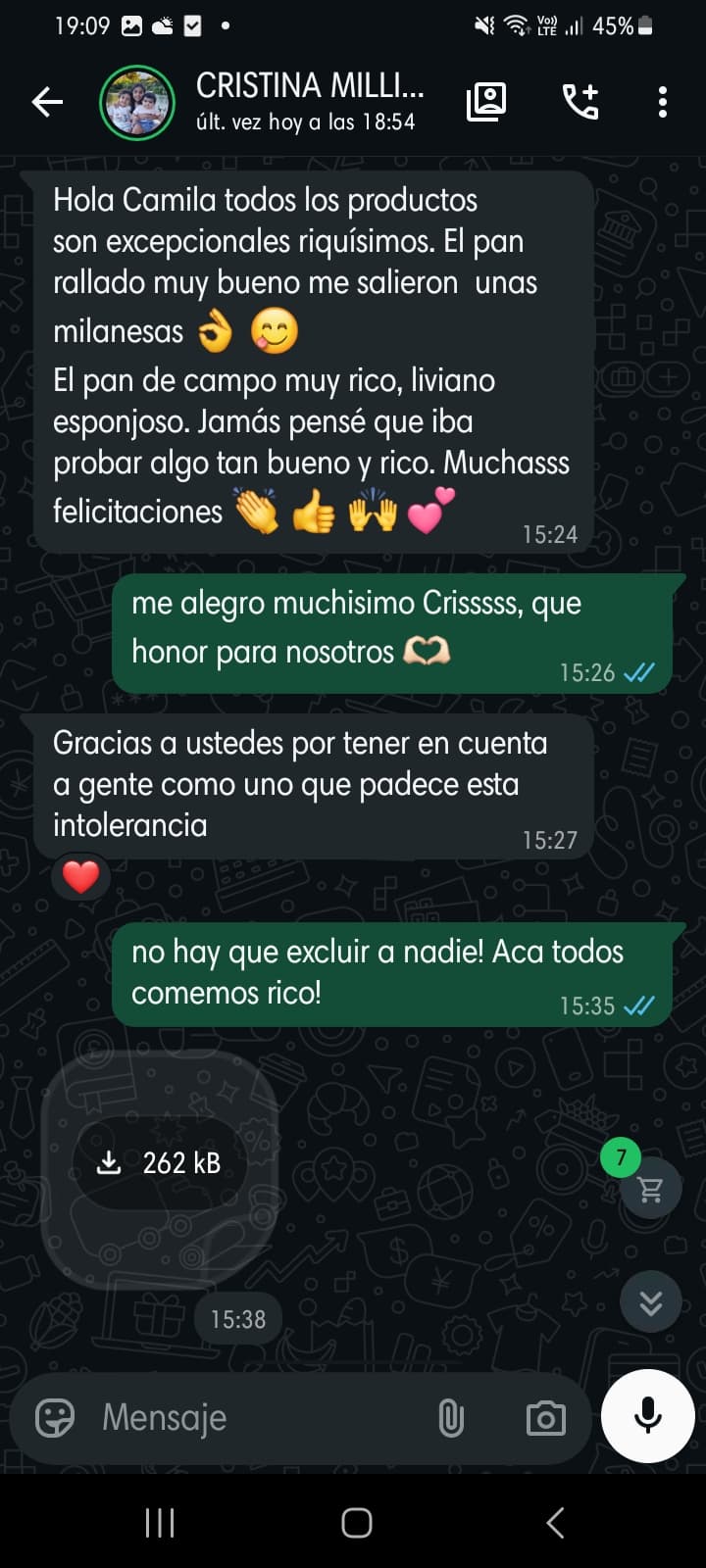 Mensaje WhatsApp 3